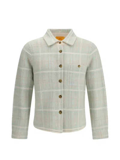 Guest In Residence Dylan Cashmere Plaid Shirt In Green