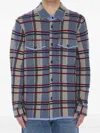 Guest In Residence Plaid Work Shirt Heather Blue Combo In Blue