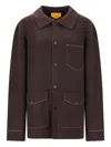 Guest In Residence Buttoned Pocket Jacket In Purple