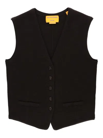 Guest In Residence Buttoned Vest In Black