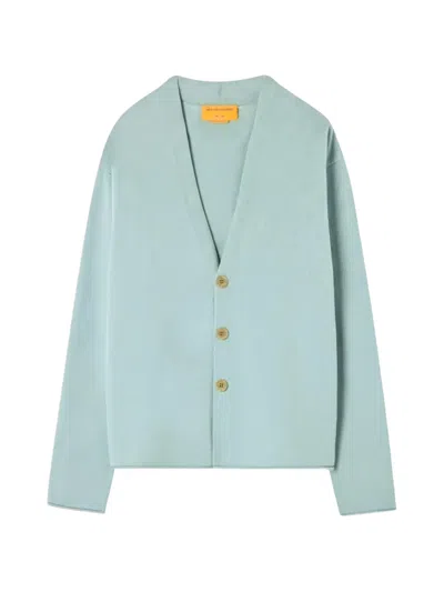 Guest In Residence Button-fastening Cashmere Oversized Cardigan In Blue