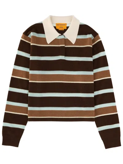 Guest In Residence Cable Collegiate Polo In Multi