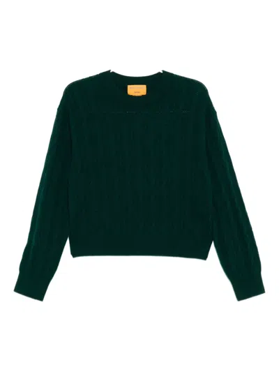 Guest In Residence Cable Collegiate Sweatshirt In Black