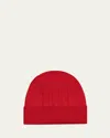 Guest In Residence Cable-knit Cashmere Beanie In True Red