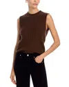 Guest In Residence Cable Knit Sweater Vest In Chestnut