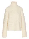 Guest In Residence Frayed Cable-knit Wool And Cashmere-blend Turtleneck Sweater In Neutral