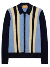 Guest In Residence Cable Cashmere Plaza Shirt Midnight Combo In Multi