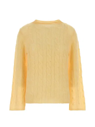 Guest In Residence Cable-knit Sweater In Yellow