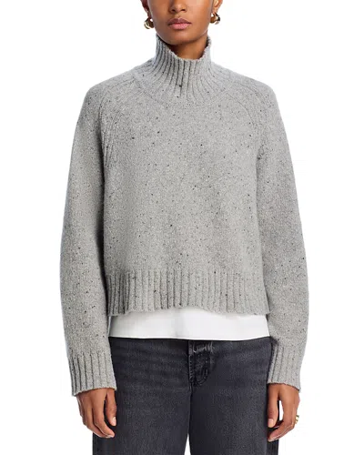 Guest In Residence Cashmere & Wool Turtleneck Sweater In Stone