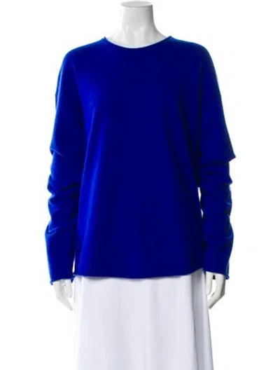 Pre-owned Guest In Residence Cashmere Bateau Neckline Sweater In Blue