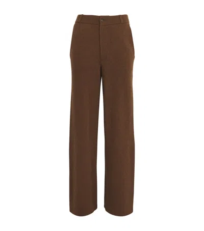 Guest In Residence Cashmere-blend Tailored Trousers In 棕色