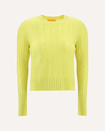 Guest In Residence Cashmere Braided Sweater In Yellow