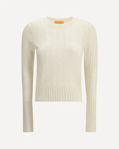 Guest In Residence Cashmere Braided Sweater In Cream