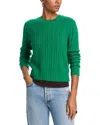 Guest In Residence Cashmere Cable Knit Sweater In Rainforest