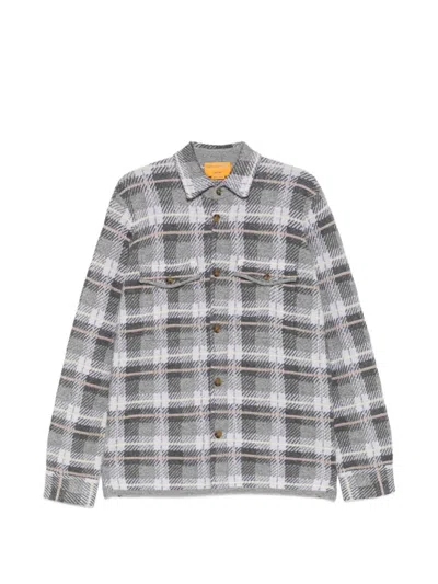 Guest In Residence Cashmere Knit Checked Shirt In Multi