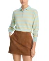 Guest In Residence Cashmere Collegiate Stripe Polo Sweater In Multi