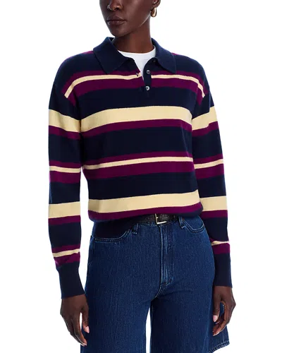 GUEST IN RESIDENCE GUEST IN RESIDENCE CASHMERE COLLEGIATE STRIPED POLO