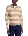 Guest In Residence Collegiate Stripe Polo Taupe Combo In Multi
