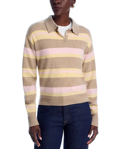 GUEST IN RESIDENCE GUEST IN RESIDENCE CASHMERE COLLEGIATE STRIPED POLO