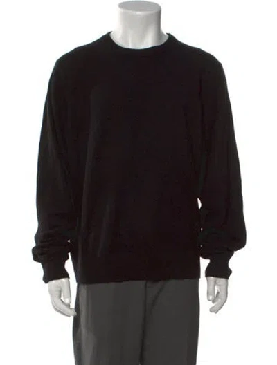 Pre-owned Guest In Residence Cashmere Crew Neck Pullover In Black