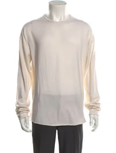 Pre-owned Guest In Residence Cashmere Crew Neck Pullover In Neutral