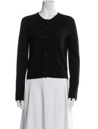 Pre-owned Guest In Residence Cashmere Crew Neck Sweater In Black