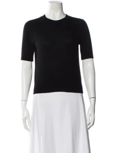 Pre-owned Guest In Residence Cashmere Crew Neck Sweater In Black