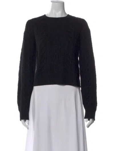 Pre-owned Guest In Residence Cashmere Crew Neck Sweater In Black