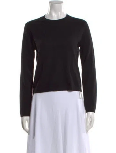 Pre-owned Guest In Residence Cashmere Crew Neck Sweater In Black
