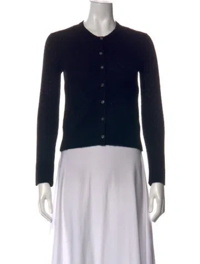 Pre-owned Guest In Residence Cashmere Crew Neck Sweater In Black