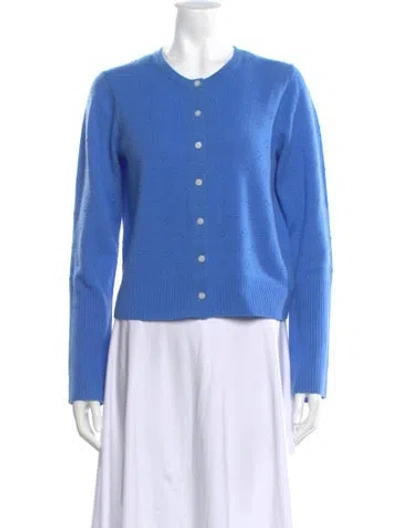 Pre-owned Guest In Residence Cashmere Crew Neck Sweater In Blue