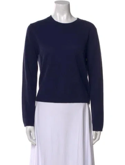 Pre-owned Guest In Residence Cashmere Crew Neck Sweater In Blue
