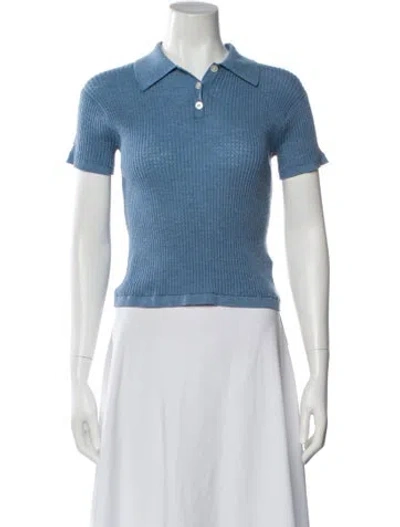 Pre-owned Guest In Residence Cashmere Crew Neck Sweater In Blue