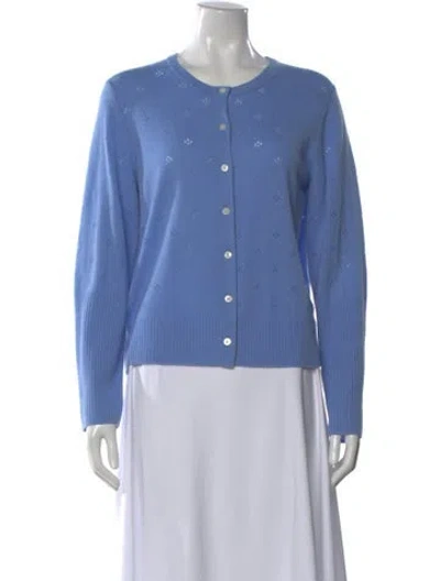 Pre-owned Guest In Residence Cashmere Crew Neck Sweater In Blue
