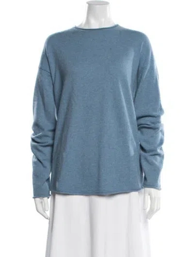 Pre-owned Guest In Residence Cashmere Crew Neck Sweater In Blue