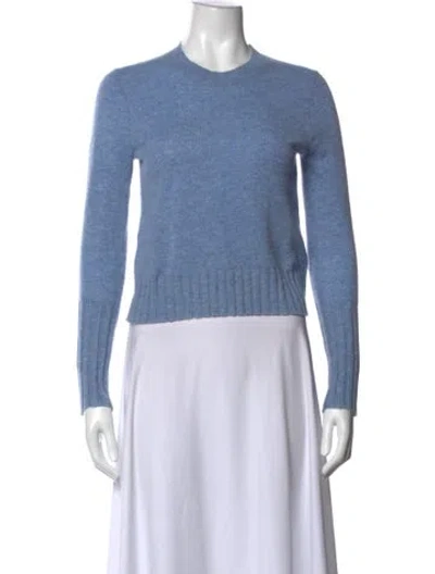 Pre-owned Guest In Residence Cashmere Crew Neck Sweater In Blue