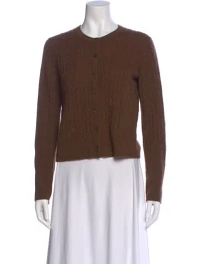 Pre-owned Guest In Residence Cashmere Crew Neck Sweater In Brown