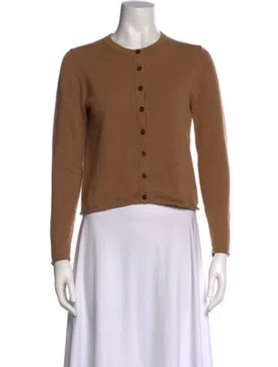 Pre-owned Guest In Residence Cashmere Crew Neck Sweater In Brown