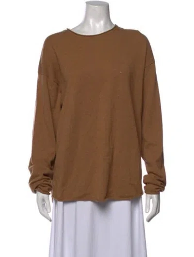 Pre-owned Guest In Residence Cashmere Crew Neck Sweater In Brown