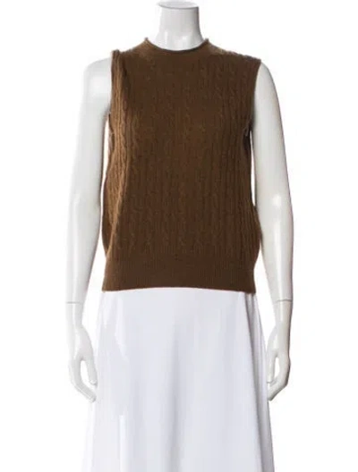 Pre-owned Guest In Residence Cashmere Crew Neck Sweater In Brown