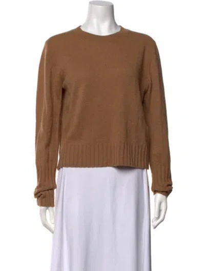 Pre-owned Guest In Residence Cashmere Crew Neck Sweater In Brown