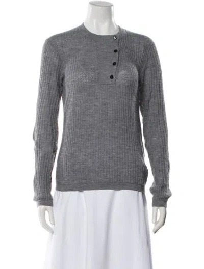 Pre-owned Guest In Residence Cashmere Crew Neck Sweater In Gray