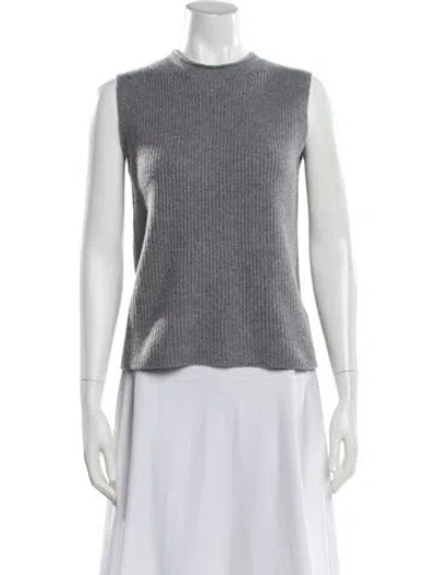 Pre-owned Guest In Residence Cashmere Crew Neck Sweater In Gray
