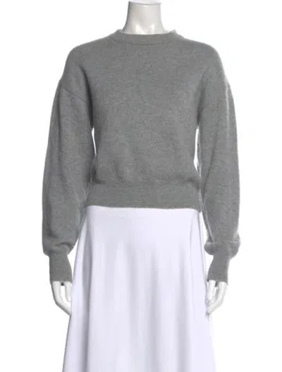 Pre-owned Guest In Residence Cashmere Crew Neck Sweater In Gray