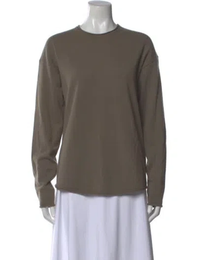 Pre-owned Guest In Residence Cashmere Crew Neck Sweater In Green