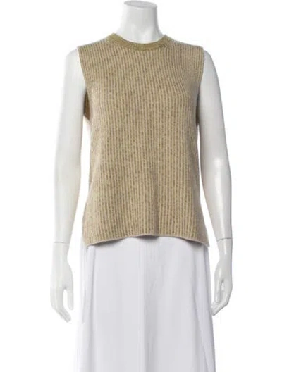 Pre-owned Guest In Residence Cashmere Crew Neck Sweater In Green