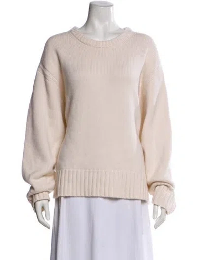 Pre-owned Guest In Residence Cashmere Crew Neck Sweater In Neutral