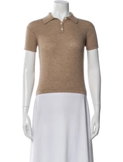 Pre-owned Guest In Residence Cashmere Crew Neck Sweater In Neutral