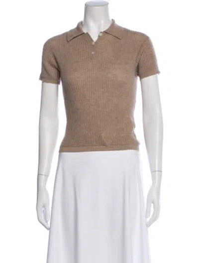 Pre-owned Guest In Residence Cashmere Crew Neck Sweater In Neutral