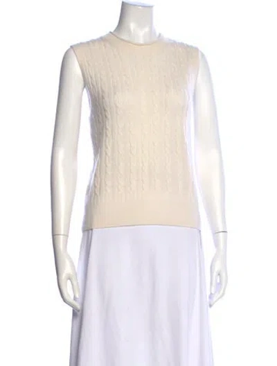 Pre-owned Guest In Residence Cashmere Crew Neck Sweater In Neutral